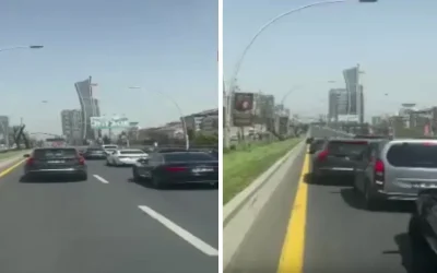 Ambulansa yol vermemeleri nedeniyle düğün konvoyuna ceza!
