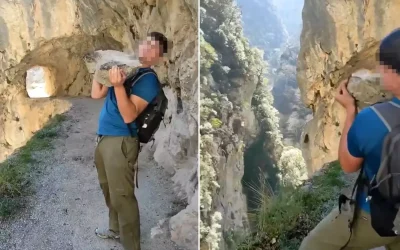 Vadiye kaya atan turiste rekor ceza verildi.