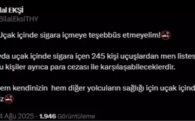 THY’den Sigara İçen Yolculara Sıkı Cezalar