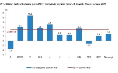 Türkiye Ekonomisi 2025 2.Çeyrek Büyüme Oranı %4,8