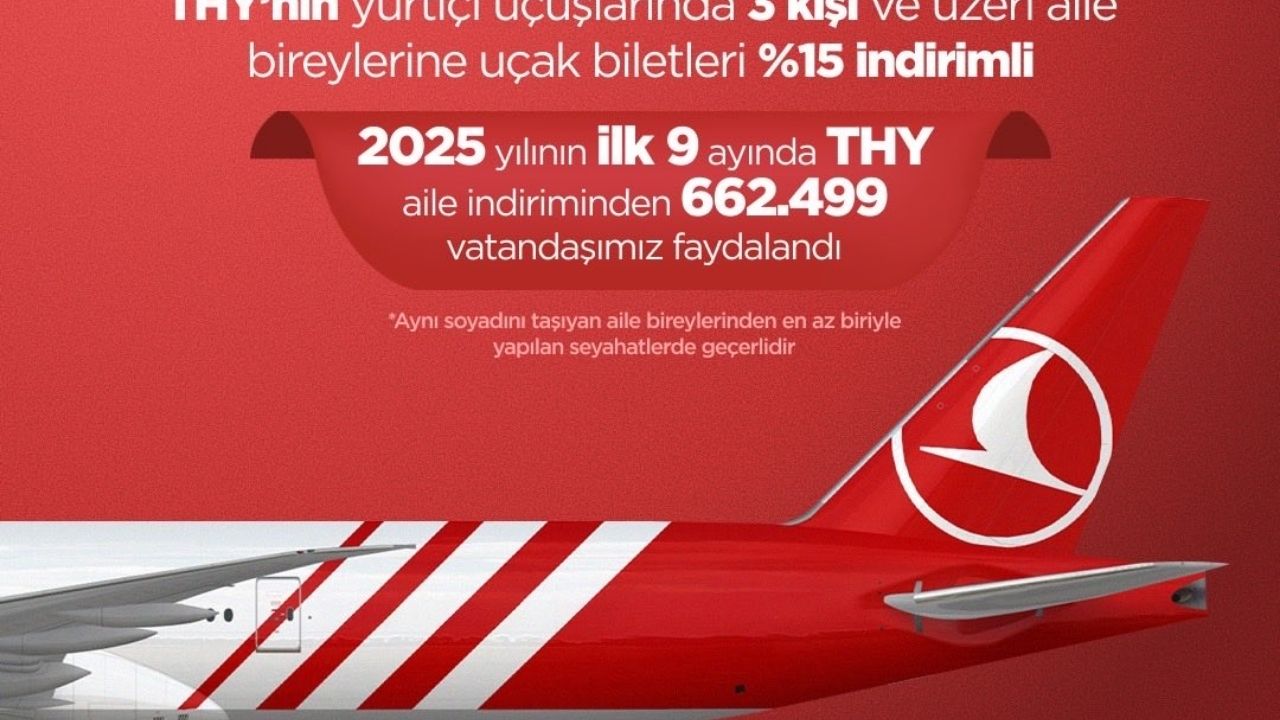 662,499 Kişi Aile Yılı'nda THY İndiriminden Faydalandı