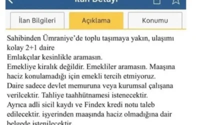 Emekliye Kiralık İlanı Bakanlık Tarafından Kaldırıldı