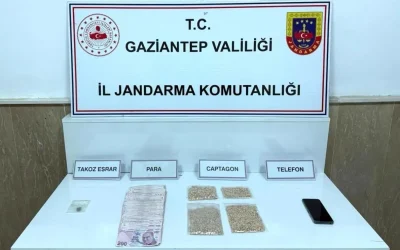 Gaziantep’te 4.587 captagon hapı ele geçirildi: 4 tutuklama