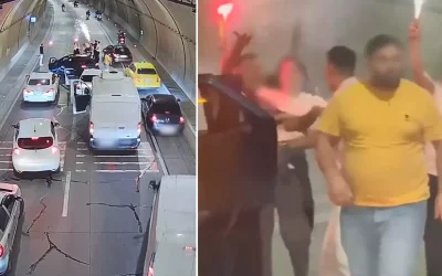 Tüneli kapatıp eğlence yapanlara ceza verildi.