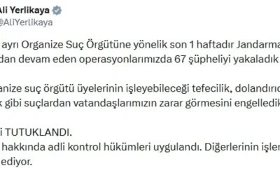 İçişleri Bakanlığı’ndan 7 ilde 7 organize suç örgütüne operasyon: 47 gözaltı