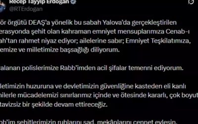 Cumhurbaşkanı Erdoğan’dan Yalova Operasyonu Açıklaması: Canilerle Mücadelemiz Sürecek